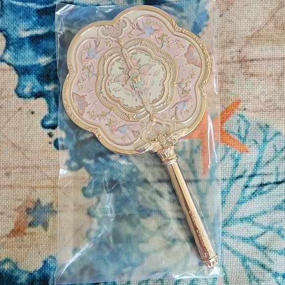 Flower Knows Butterfly Cloud Hand Mirror Lotus Pink - Picture 4 of 10